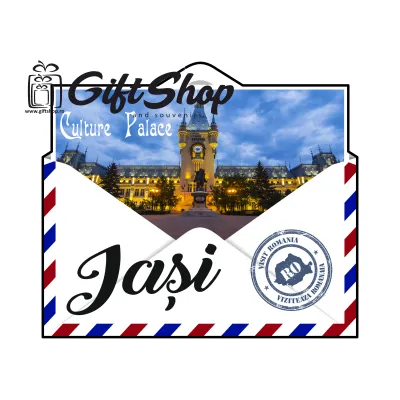 Iasi romania, plic,  magnet frigider mgs100